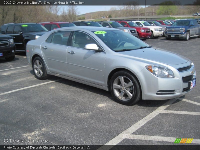 Silver Ice Metallic / Titanium 2012 Chevrolet Malibu LT