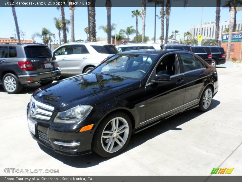Black / Black 2012 Mercedes-Benz C 250 Sport