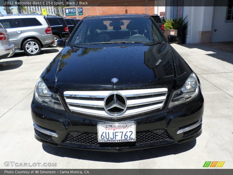 Black / Black 2012 Mercedes-Benz C 250 Sport
