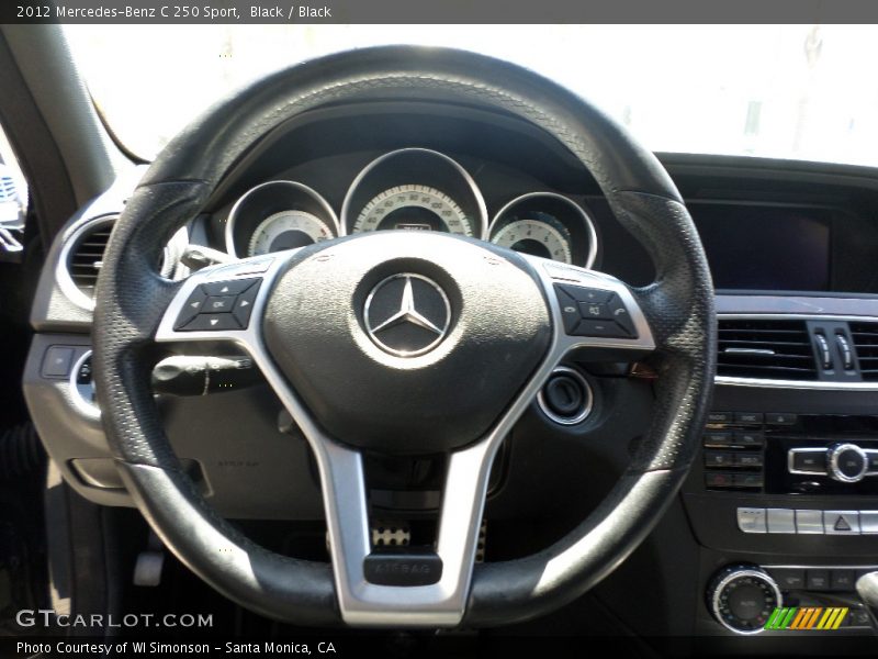 Black / Black 2012 Mercedes-Benz C 250 Sport