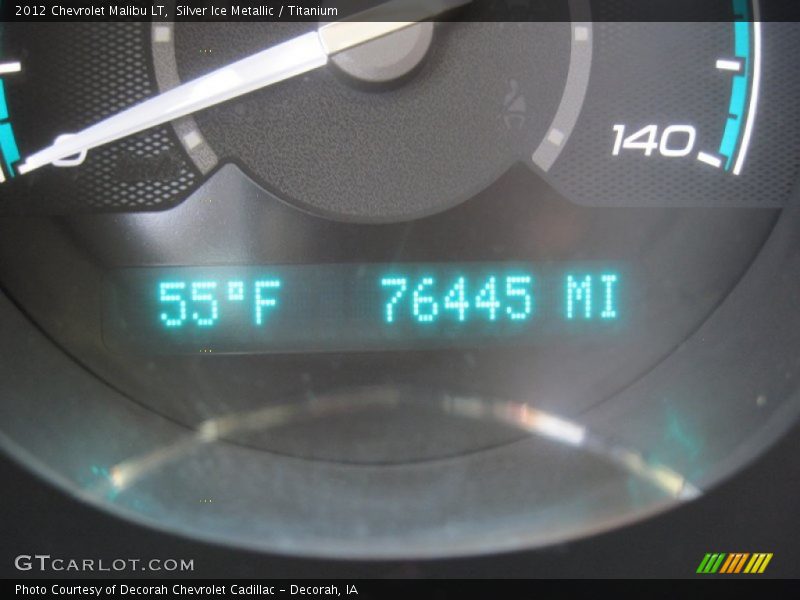Silver Ice Metallic / Titanium 2012 Chevrolet Malibu LT