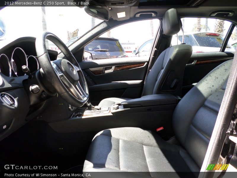 Black / Black 2012 Mercedes-Benz C 250 Sport