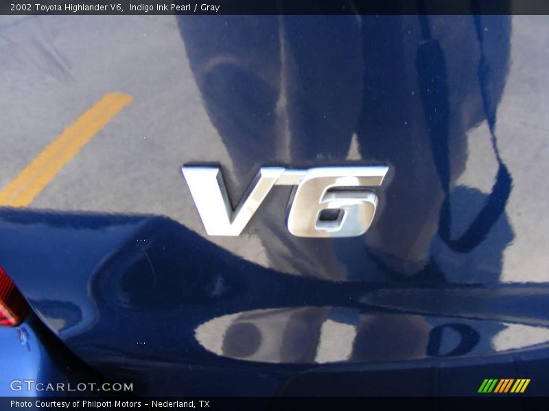 Indigo Ink Pearl / Gray 2002 Toyota Highlander V6