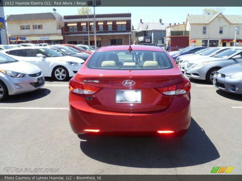 Red Allure / Beige 2012 Hyundai Elantra GLS