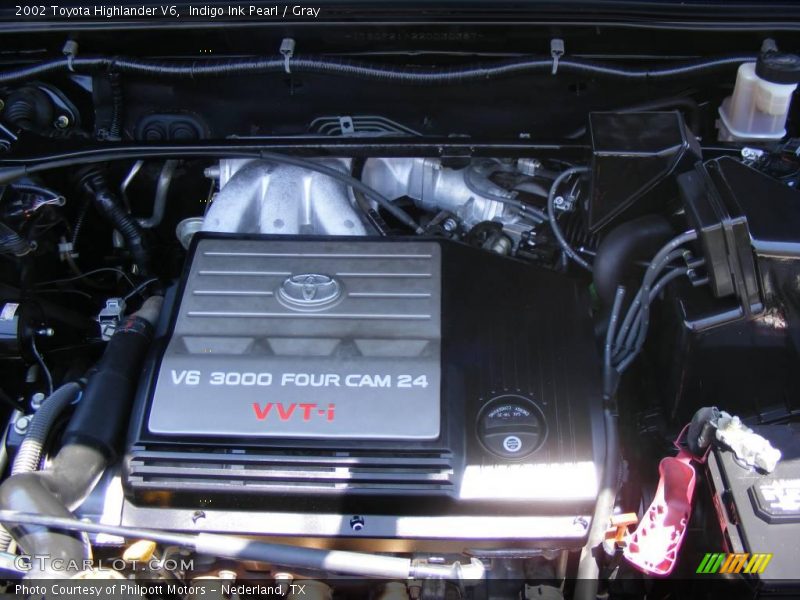 Indigo Ink Pearl / Gray 2002 Toyota Highlander V6