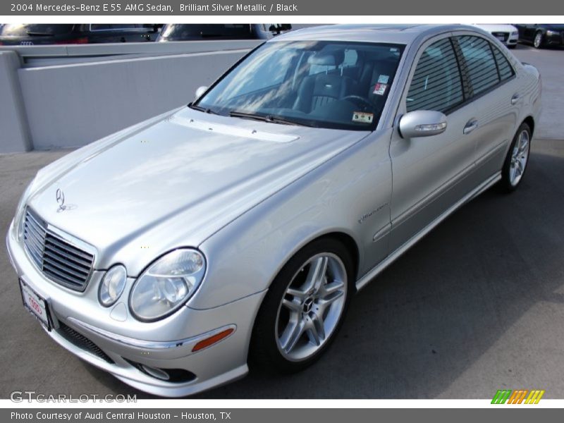 Brilliant Silver Metallic / Black 2004 Mercedes-Benz E 55 AMG Sedan