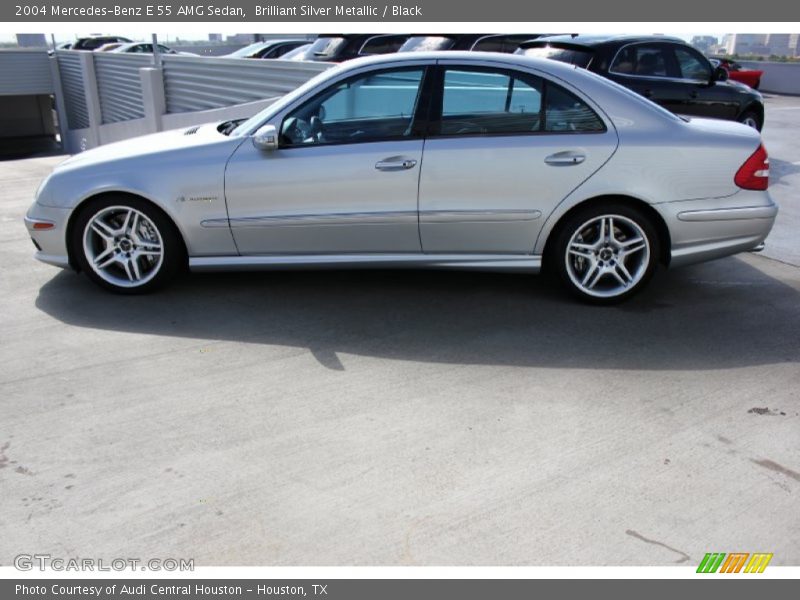 Brilliant Silver Metallic / Black 2004 Mercedes-Benz E 55 AMG Sedan