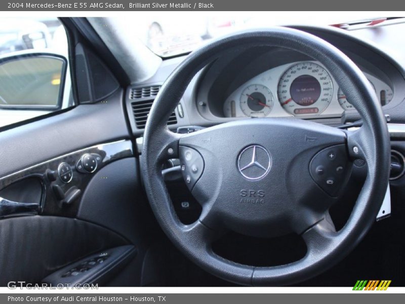 Brilliant Silver Metallic / Black 2004 Mercedes-Benz E 55 AMG Sedan