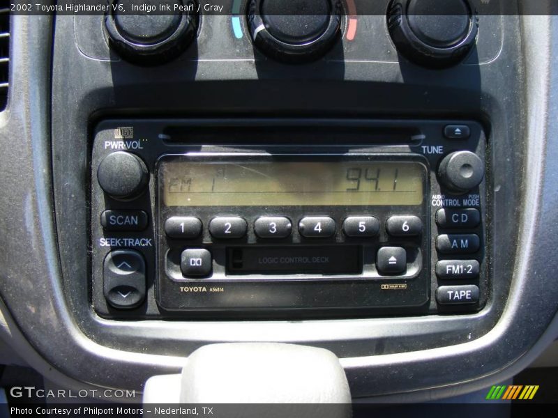 Indigo Ink Pearl / Gray 2002 Toyota Highlander V6