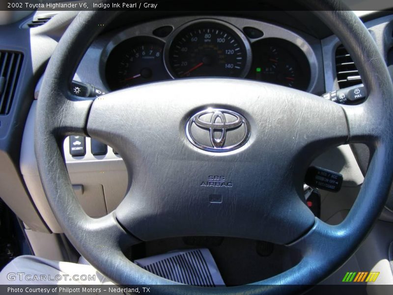Indigo Ink Pearl / Gray 2002 Toyota Highlander V6