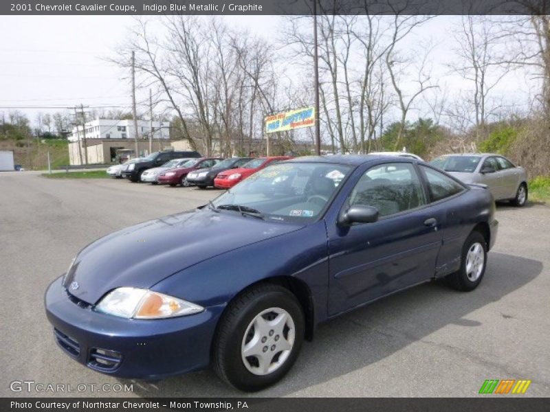 Indigo Blue Metallic / Graphite 2001 Chevrolet Cavalier Coupe