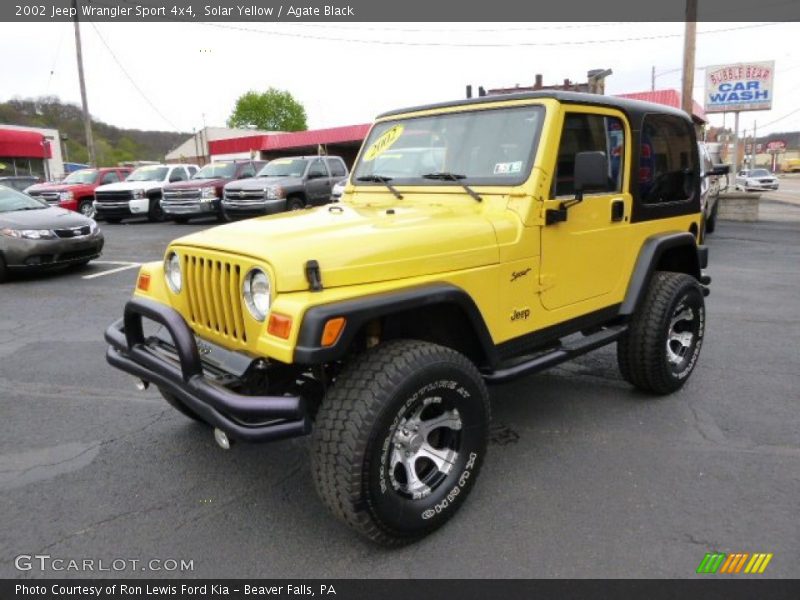 Solar Yellow / Agate Black 2002 Jeep Wrangler Sport 4x4