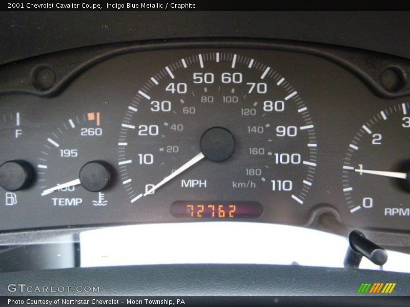 Indigo Blue Metallic / Graphite 2001 Chevrolet Cavalier Coupe