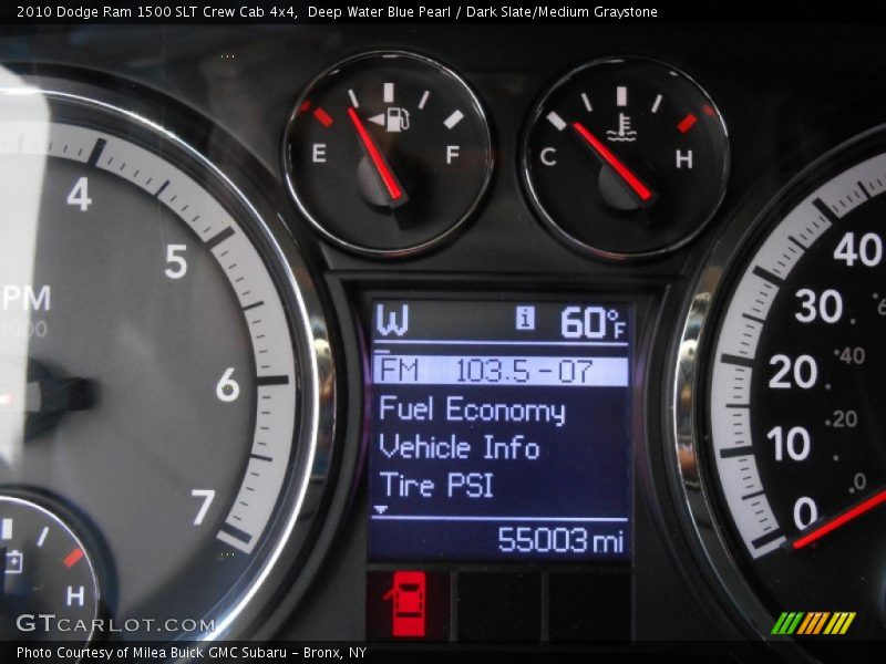 Deep Water Blue Pearl / Dark Slate/Medium Graystone 2010 Dodge Ram 1500 SLT Crew Cab 4x4