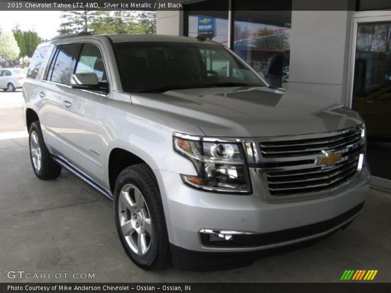 Silver Ice Metallic / Jet Black 2015 Chevrolet Tahoe LTZ 4WD