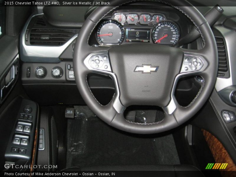 Silver Ice Metallic / Jet Black 2015 Chevrolet Tahoe LTZ 4WD