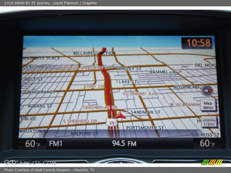 Liquid Platinum / Graphite 2010 Infiniti EX 35 Journey