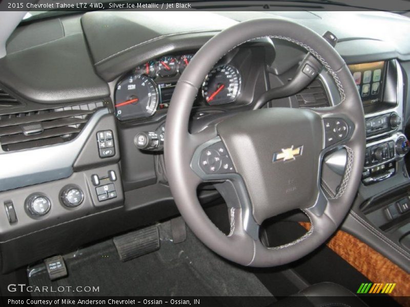 Silver Ice Metallic / Jet Black 2015 Chevrolet Tahoe LTZ 4WD