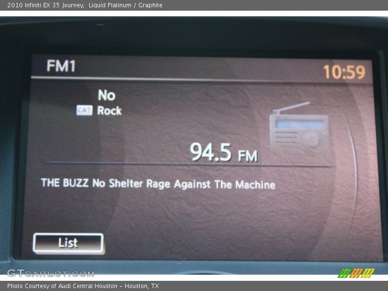 Liquid Platinum / Graphite 2010 Infiniti EX 35 Journey