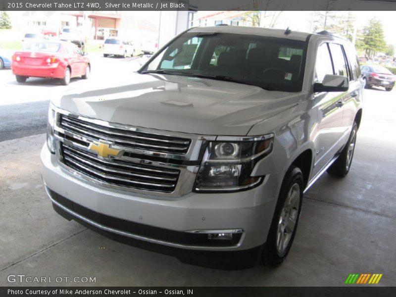 Silver Ice Metallic / Jet Black 2015 Chevrolet Tahoe LTZ 4WD