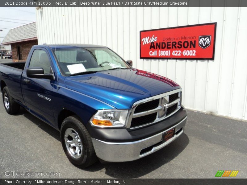 Deep Water Blue Pearl / Dark Slate Gray/Medium Graystone 2011 Dodge Ram 1500 ST Regular Cab