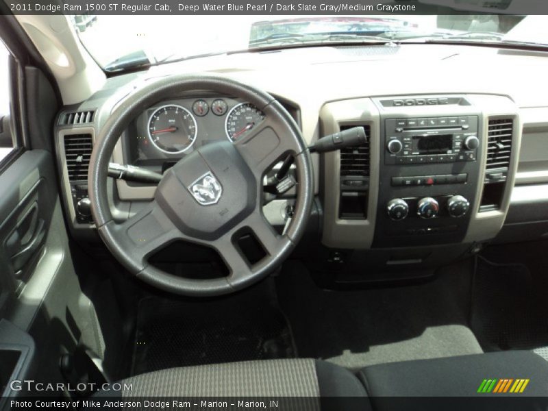 Deep Water Blue Pearl / Dark Slate Gray/Medium Graystone 2011 Dodge Ram 1500 ST Regular Cab