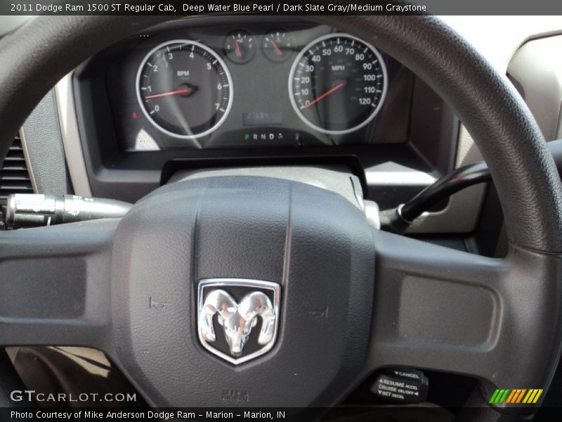 Deep Water Blue Pearl / Dark Slate Gray/Medium Graystone 2011 Dodge Ram 1500 ST Regular Cab