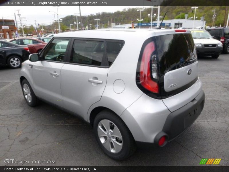 Bright Silver / Black Diamond Woven Cloth 2014 Kia Soul 1.6