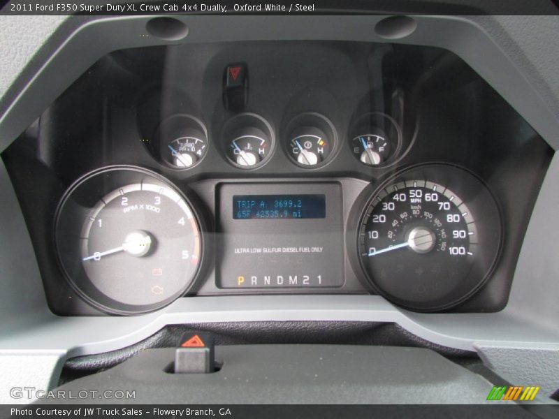 Oxford White / Steel 2011 Ford F350 Super Duty XL Crew Cab 4x4 Dually