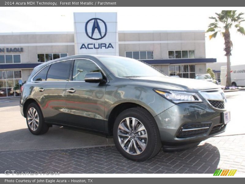 Forest Mist Metallic / Parchment 2014 Acura MDX Technology