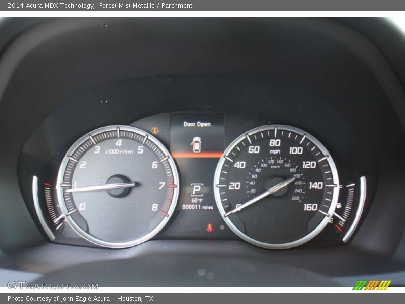 Forest Mist Metallic / Parchment 2014 Acura MDX Technology