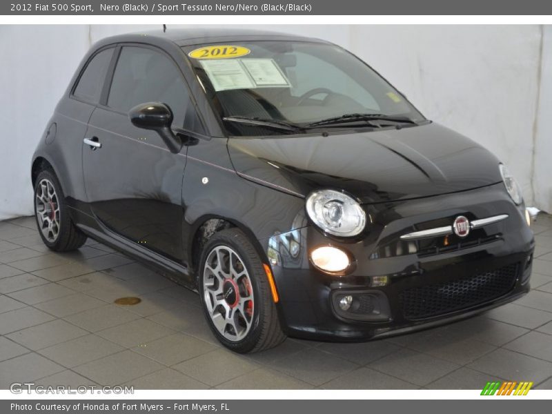 Nero (Black) / Sport Tessuto Nero/Nero (Black/Black) 2012 Fiat 500 Sport