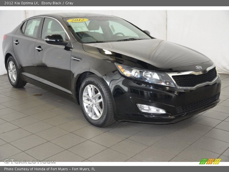 Ebony Black / Gray 2012 Kia Optima LX