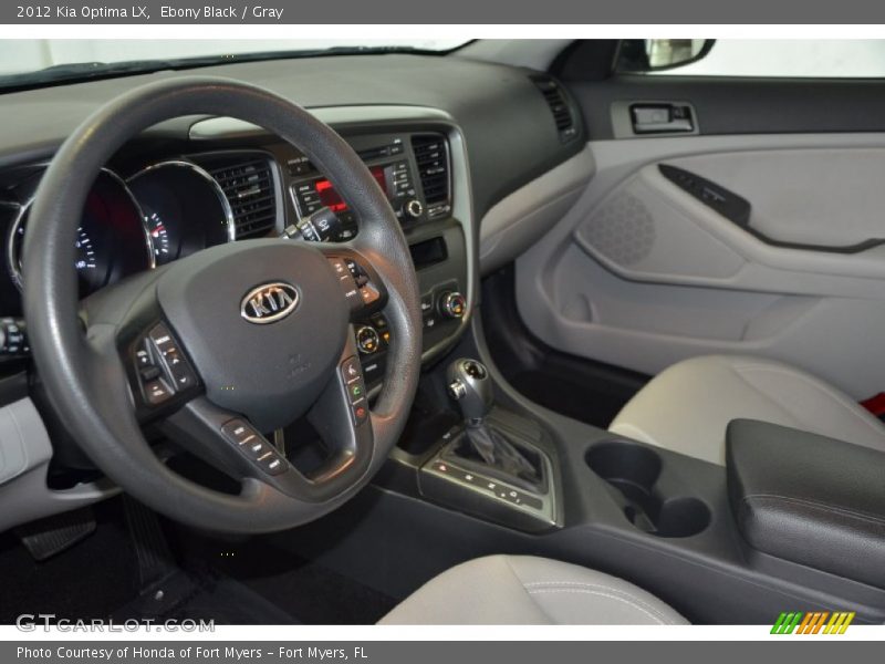 Ebony Black / Gray 2012 Kia Optima LX