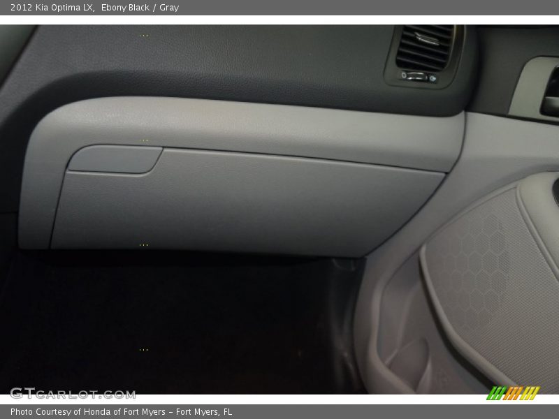 Ebony Black / Gray 2012 Kia Optima LX