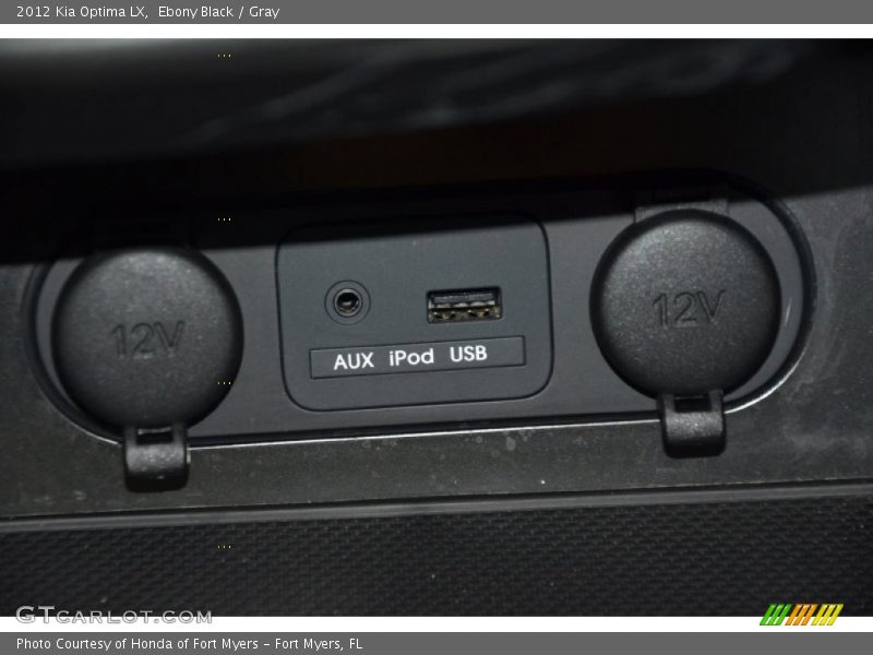 Ebony Black / Gray 2012 Kia Optima LX