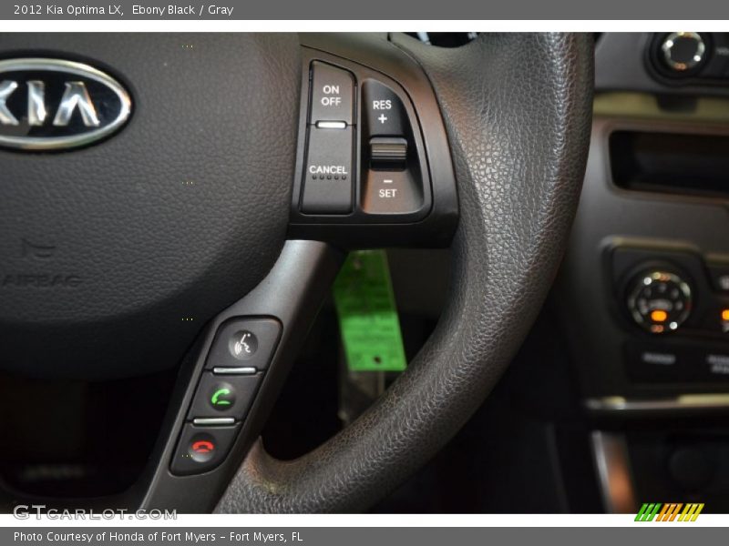 Ebony Black / Gray 2012 Kia Optima LX