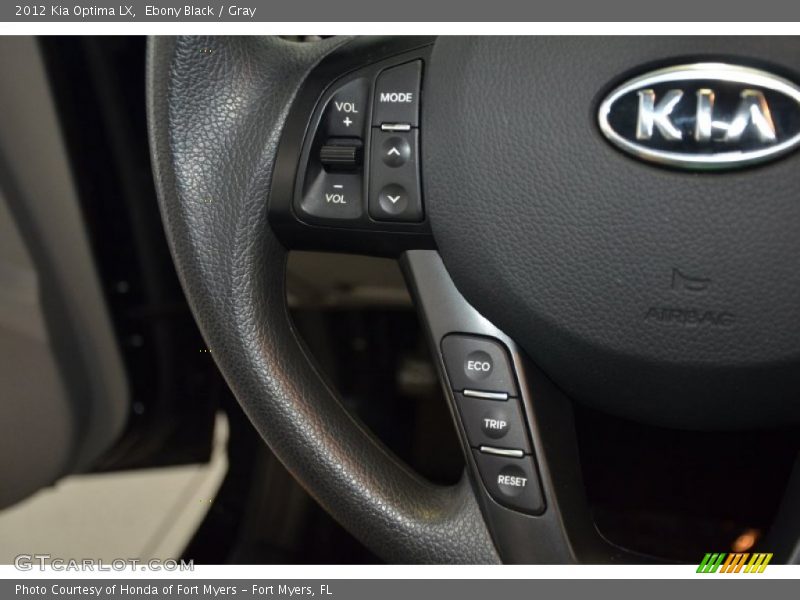 Ebony Black / Gray 2012 Kia Optima LX