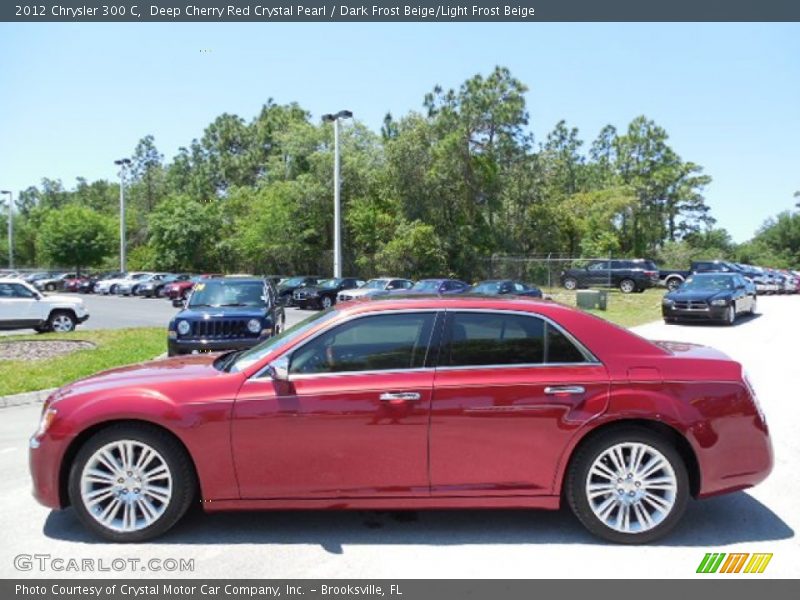 Deep Cherry Red Crystal Pearl / Dark Frost Beige/Light Frost Beige 2012 Chrysler 300 C