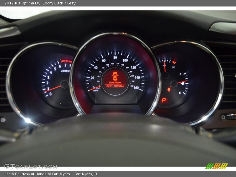 Ebony Black / Gray 2012 Kia Optima LX