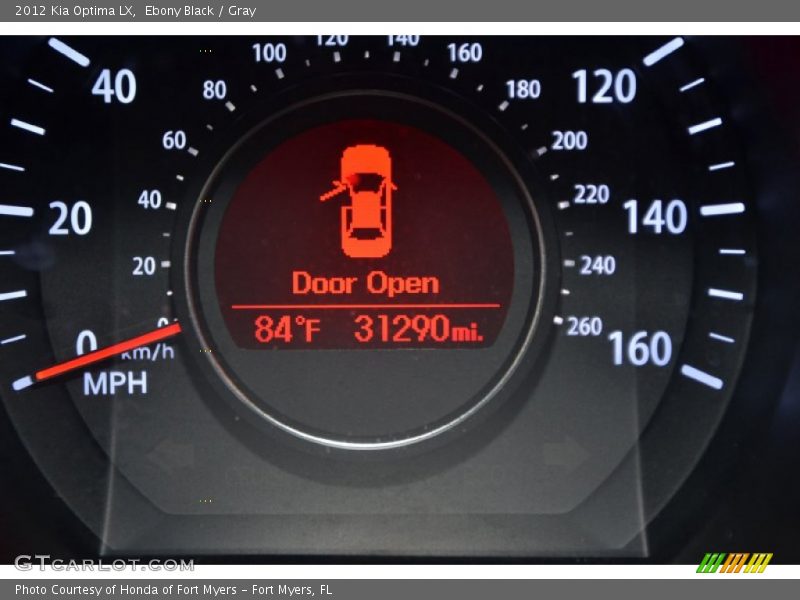 Ebony Black / Gray 2012 Kia Optima LX