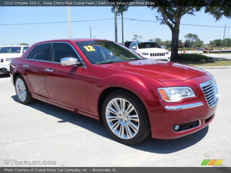 Deep Cherry Red Crystal Pearl / Dark Frost Beige/Light Frost Beige 2012 Chrysler 300 C