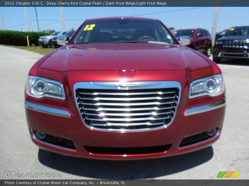 Deep Cherry Red Crystal Pearl / Dark Frost Beige/Light Frost Beige 2012 Chrysler 300 C