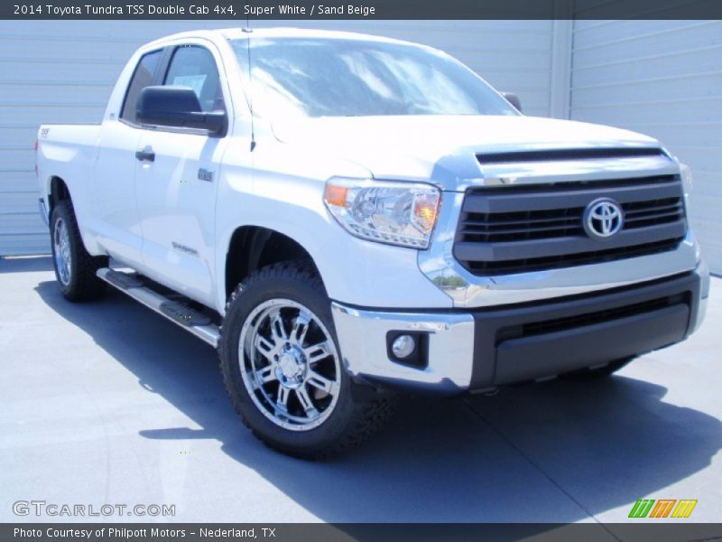 Super White / Sand Beige 2014 Toyota Tundra TSS Double Cab 4x4