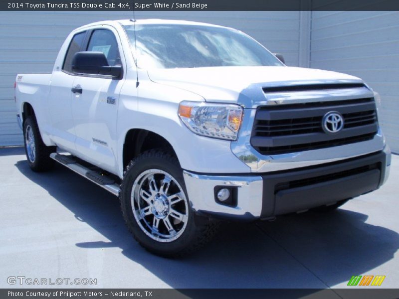 Super White / Sand Beige 2014 Toyota Tundra TSS Double Cab 4x4