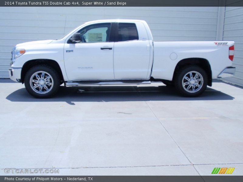 Super White / Sand Beige 2014 Toyota Tundra TSS Double Cab 4x4