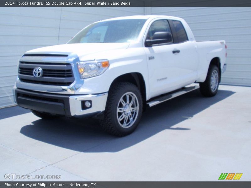 Super White / Sand Beige 2014 Toyota Tundra TSS Double Cab 4x4