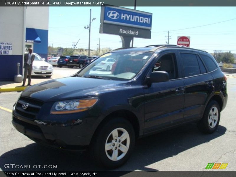 Deepwater Blue / Gray 2009 Hyundai Santa Fe GLS 4WD