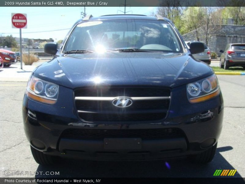 Deepwater Blue / Gray 2009 Hyundai Santa Fe GLS 4WD