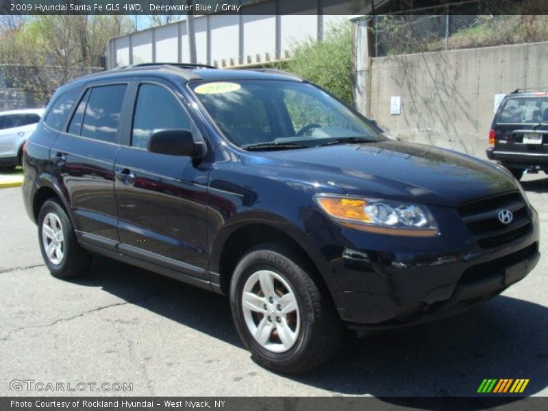 Deepwater Blue / Gray 2009 Hyundai Santa Fe GLS 4WD